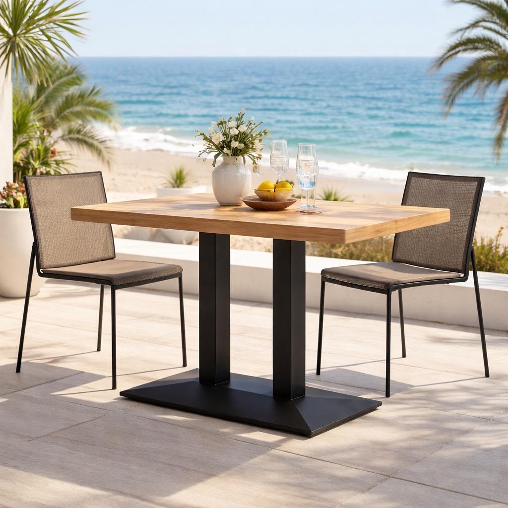 Stolová podnož  740mm - Hranatá ČIERNÝ ihlan DUO Pyramida