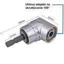  Uhlový adaptér na skrutkovanie 105° – pravouhlý nástavec na vŕtačku alebo šróbovačku