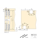  FLOW Posuvný systém  -  Kolieska na 1 dvere , sada       