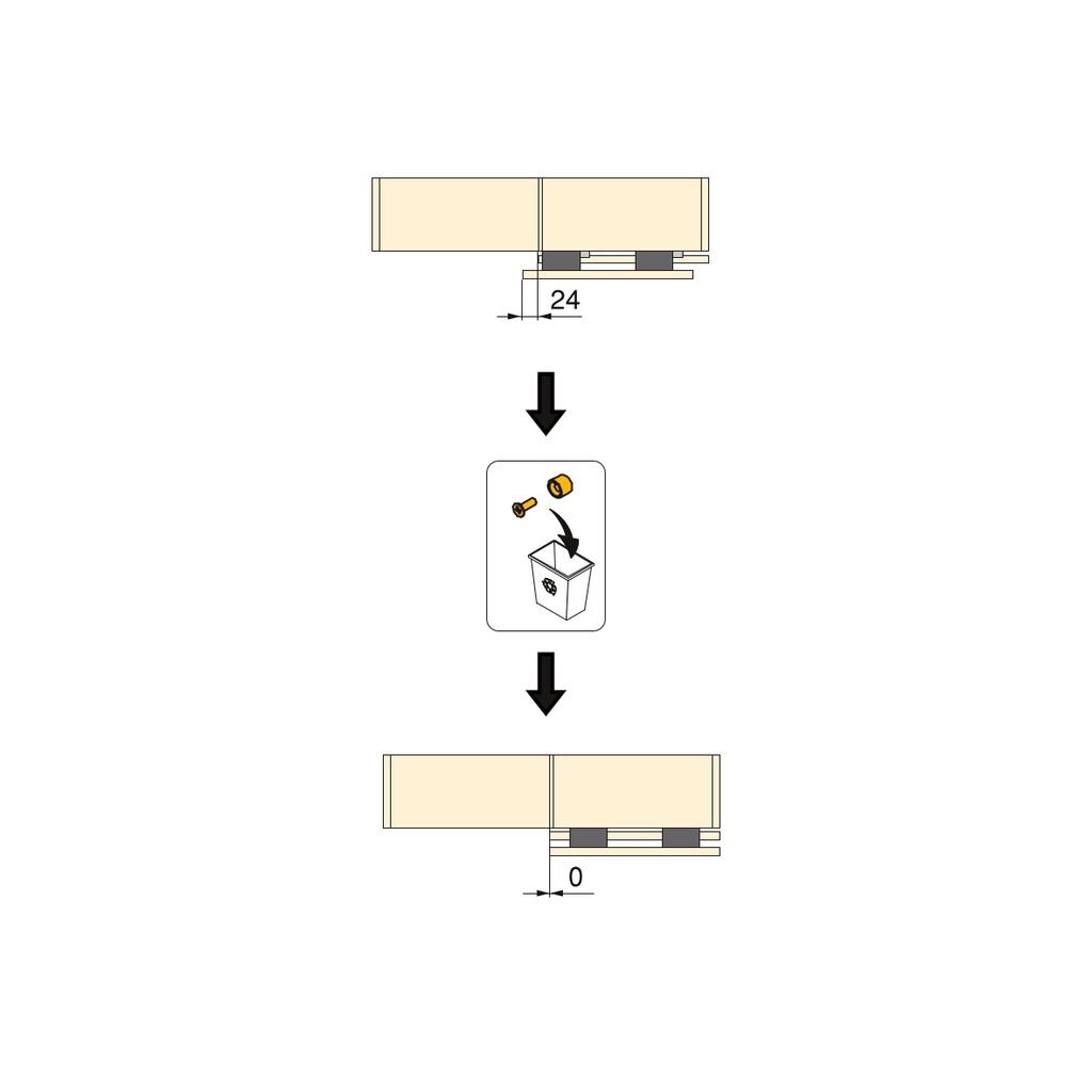  SPACE+ Posuvný systém - Kolieska na vnutorne dvere , sada