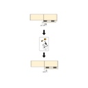  SPACE+ Posuvný systém - Kolieska na vnutorne dvere , sada