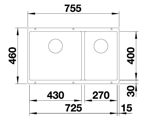 BLANCO SUBLINE 430/270-U