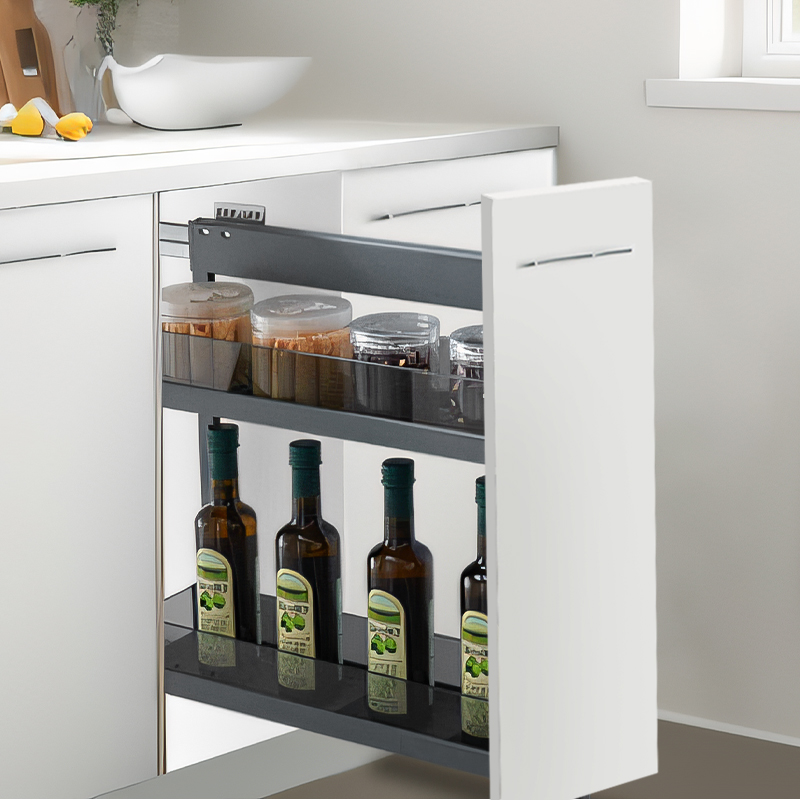 ML systems - Kôš bočný GLASS s tlmením - Univerzálný L+P /plnovýsuv/