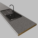 EGGER - Pracovná doska - F620 ST87 - Ocel sivá antracitová