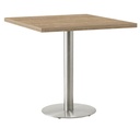 Kaviarenský Stôl /670x670x36/ - H3326 ST28 Dub Gladstone šedo béžový - Stolová podnož 740mm Okrúhla Nerez