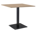 Kaviarenský Stôl /670x670x36/ - H1377 ST36 Dub Orleans pieskový - Stolová podnož 740mm Hranatá ČIERNÁ