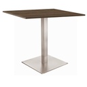 Kaviarenský Stôl /670x670x36/ - H3711 ST9 Orech Carini tabakový - Stolová podnož 740mm Hranatá NEREZ 