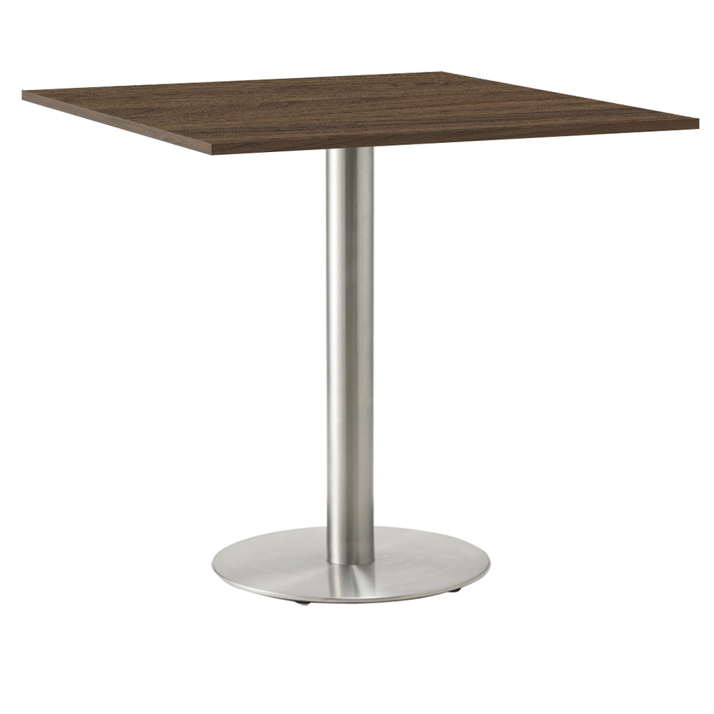 Kaviarenský Stôl /670x670x36/ - H3711 ST9 Orech Carini tabakový - Stolová podnož 740mm Okrúhla Nerez