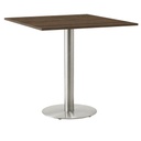 Kaviarenský Stôl /670x670x36/ - H3711 ST9 Orech Carini tabakový - Stolová podnož 740mm Okrúhla Nerez