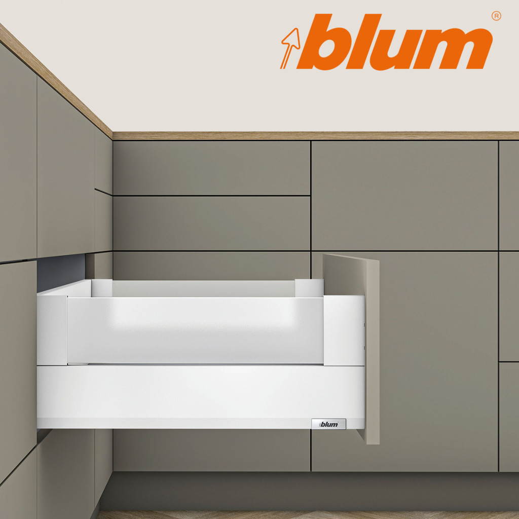 BLUM -  Merivobox - sada výška E - BOXCOVER - Blumotion - 40kg - BIELA