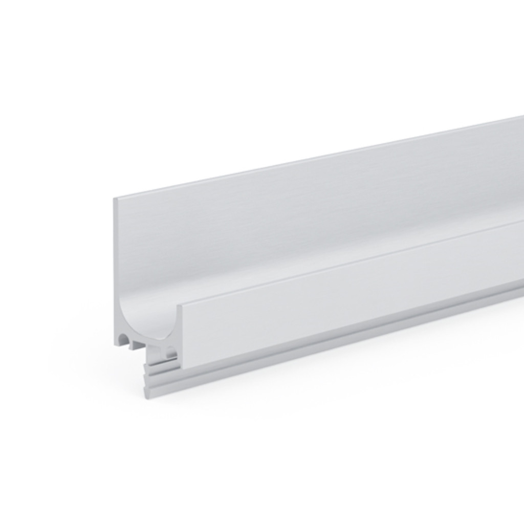 Úchytkový Profil  Zafrézovací  - UM-930 - s koncovkou - STRIEBORNÝ