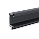 Úchytkový Profil  Zafrézovací  - UM-932 - s koncovkou - ČIERNÝ