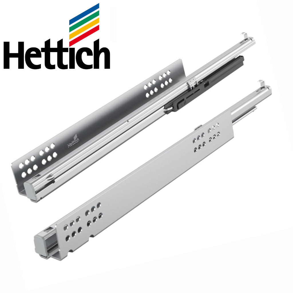 HETTICH - QUADRO V6 - Silent System - plnovýsuv s tlmením - 30 kg nosnosť 