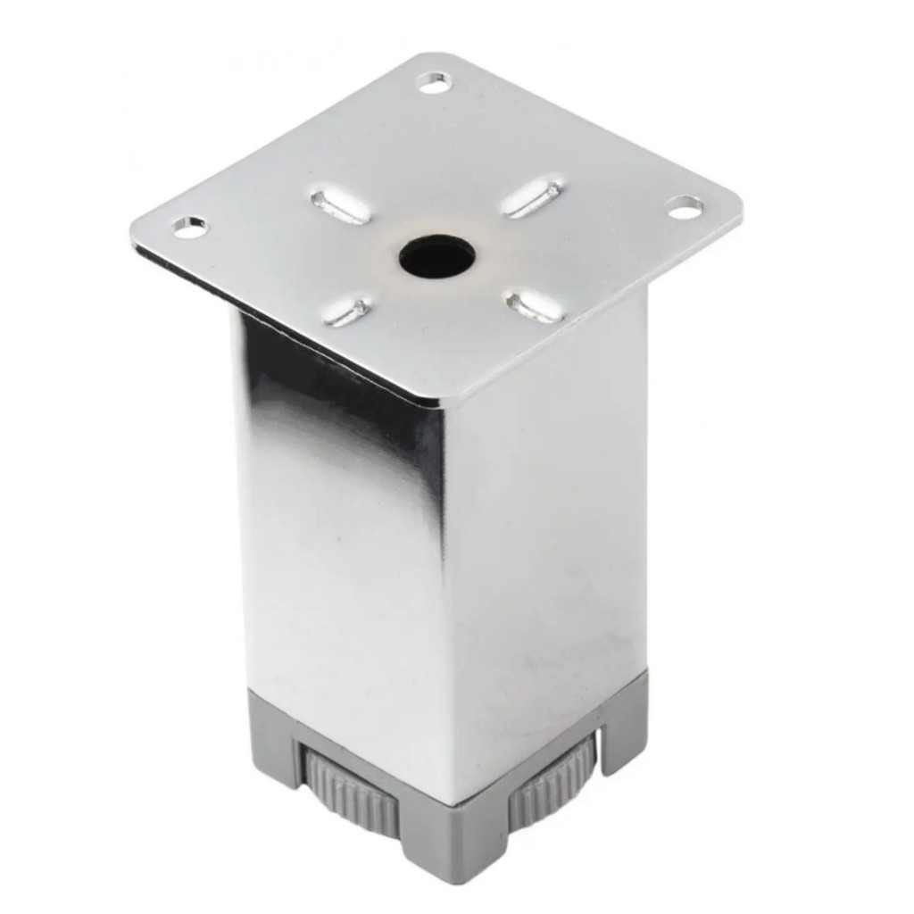 Kovová nožička hranatá - 60x60mm nastavitelná