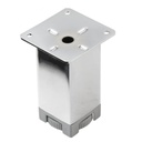 Kovová nožička hranatá - 60x60mm nastavitelná