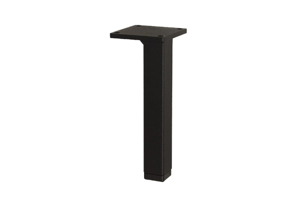 Kovová nožička hranatá kovová 15x15mm - čierna - 100mm