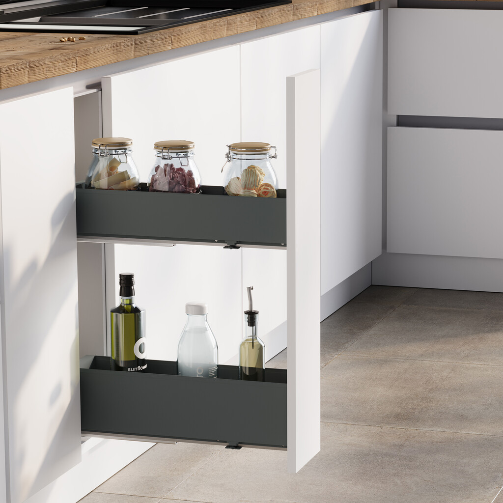 ML systems - Kôš spodný 150mm GLASS TITAN s tlmením /plnovýsuv/  (kópia)