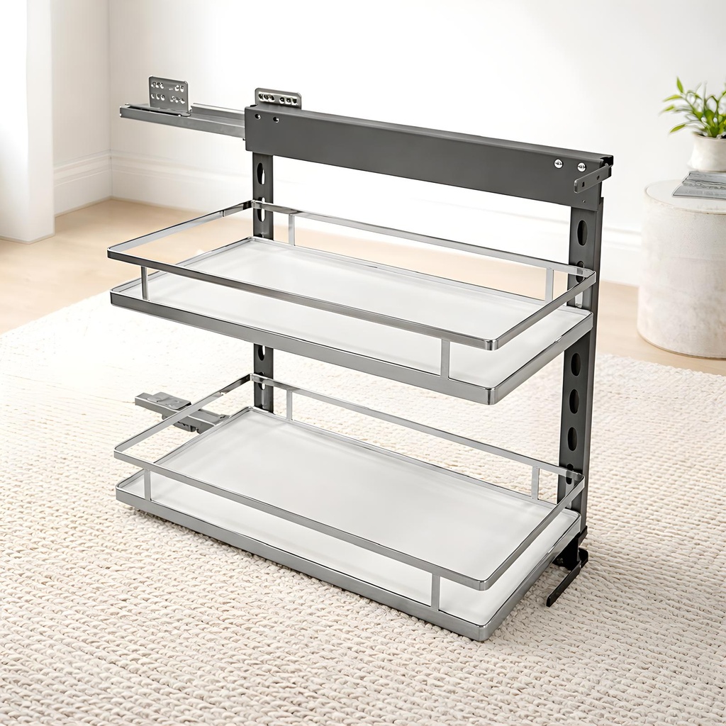 10 - ML systems - Kôš bočný s dreveným dnom s tlmením - Univerzálný L+P Bielý