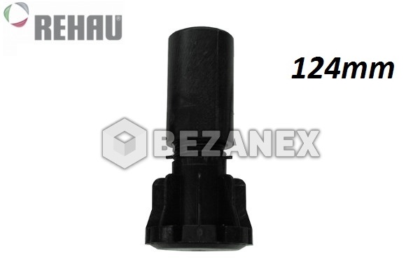 Plastová nožička soklová - čierna - HARD 124mm
