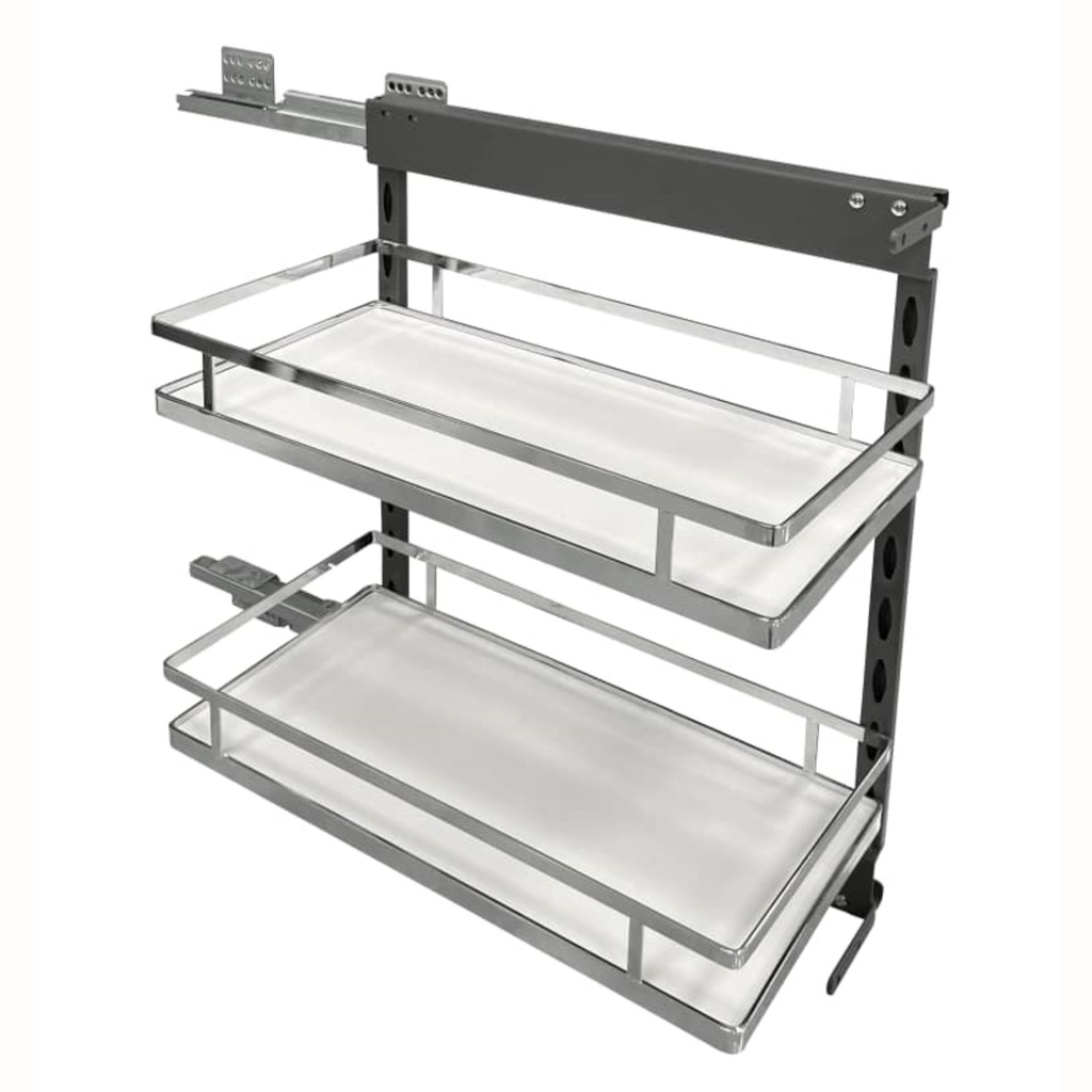 10 - ML systems - Kôš bočný s dreveným dnom s tlmením - Univerzálný L+P Bielý