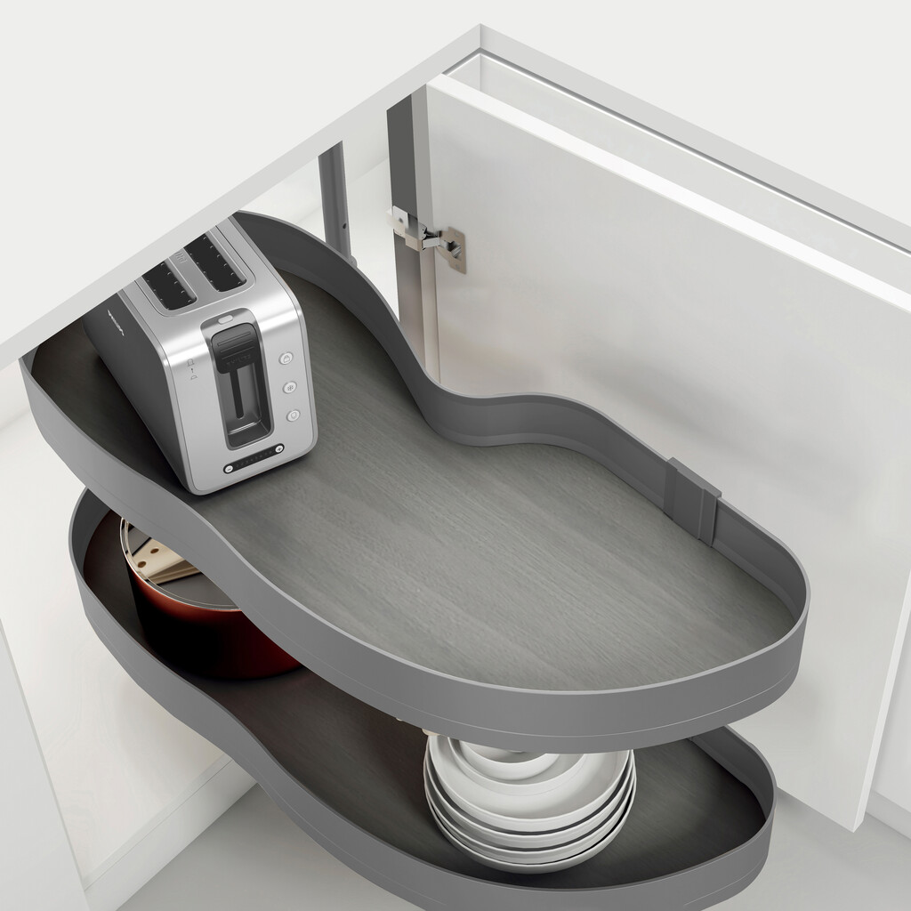 Harmony - Ladvinový rohový kôš oceľový s kombináciou dreva - Antracit 