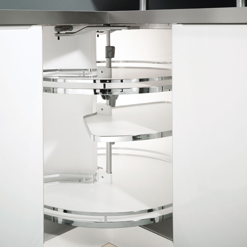  KESSEBOHMER - REVO 90° ARENAplus classic 900mm, 2poličky Chróm / Biely - set