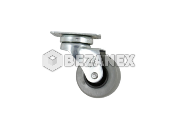 koliesko otočné kovové + guma - šedé /Fi 40mm/, ks        