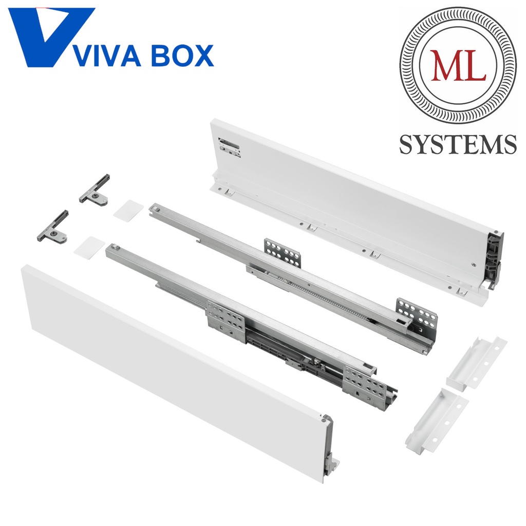  ML SYSTEM - VIVABOX na 18mm DTD /H118mm/ Biela - 3D - 1set 