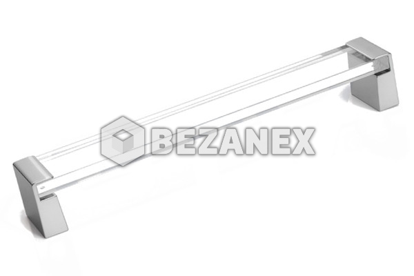 Oceľ Sklenená - sklo, chróm - 160mm
