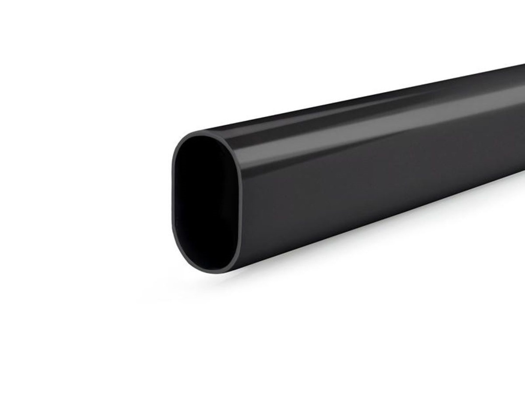 Vešiaková tyč OC - OVÁLNA - 3m - Čierná