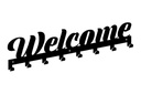 Vešiak s nápisom WELCOME čierný mattný