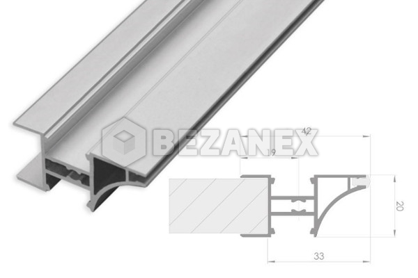 08 LED PROFIL  - 3m -  Obojstranné  /LL08/