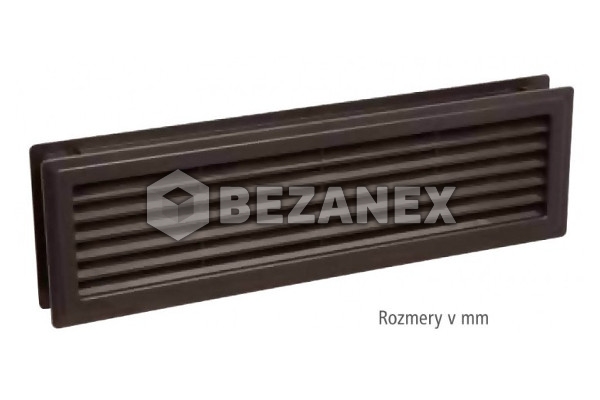 Vetracia mriežka veĺká PVC 432x115mm - hnedá