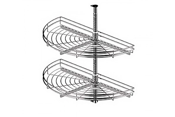 Karusel 180° šedý matný , priemer 750mm