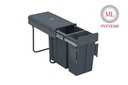Smetný kôš ML do 300´ s tlmením s uchytením - 10L+20L