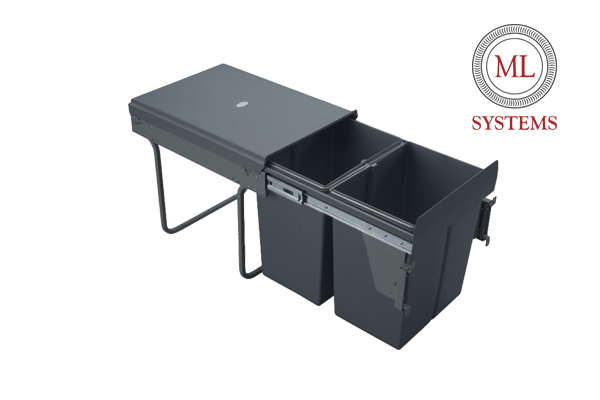 Smetný kôš ML do 400´ s tlmením s uchytením - 2x20L