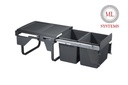 Smetný kôš ML do 450´ s tlmením s uchytením - nízky 2x15L