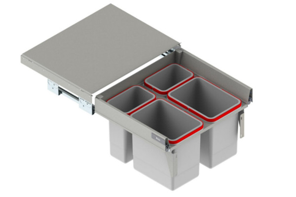 Smetný kôš REJS do 600 s tlmením hlbka 480mm - 2x15+2x6L