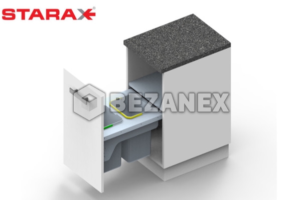 Smetný kôš STARAX do 400 s tlmením /2x12L/