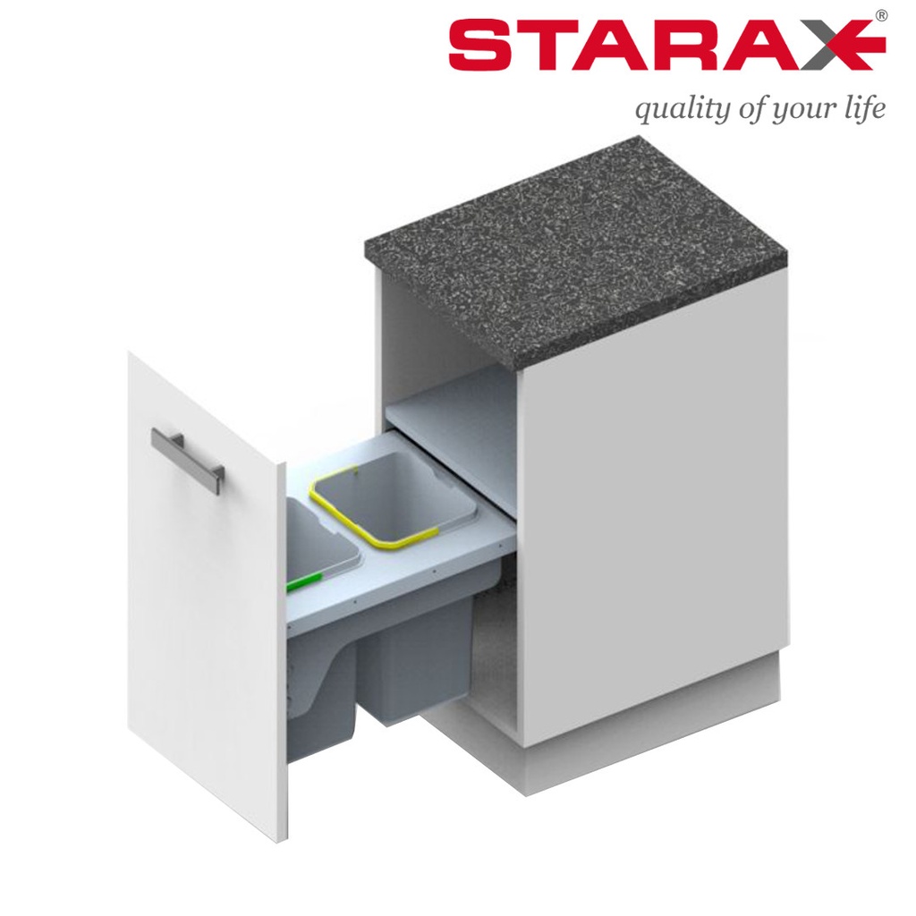 Smetný kôš STARAX do 400 s tlmením /2x12L/