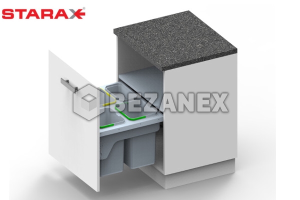 Smetný kôš STARAX do 600 s tlmením /16L+2x12L+1L/