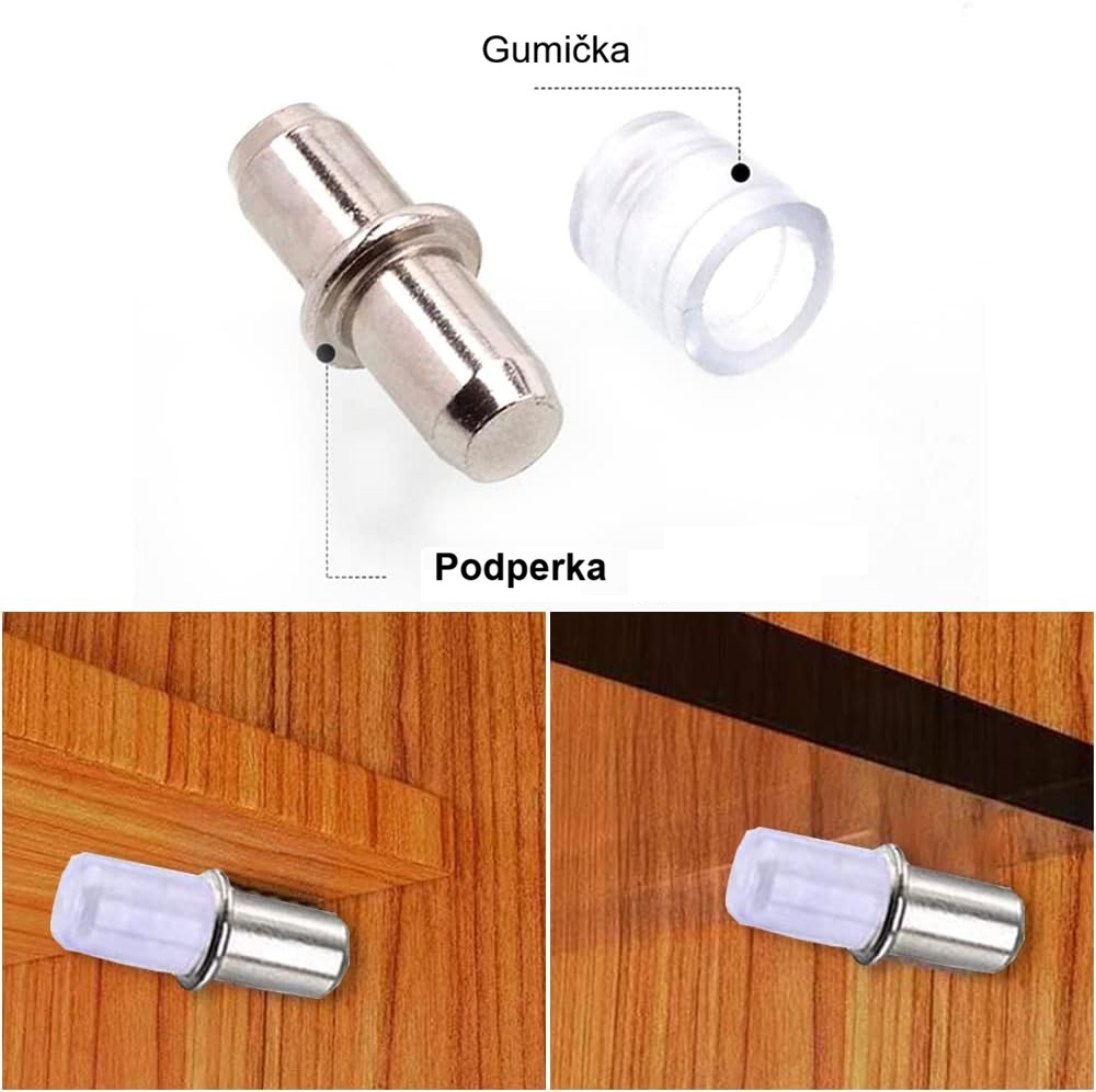 Podperka pod sklo s transparentnou gumičkou malou 5/5 