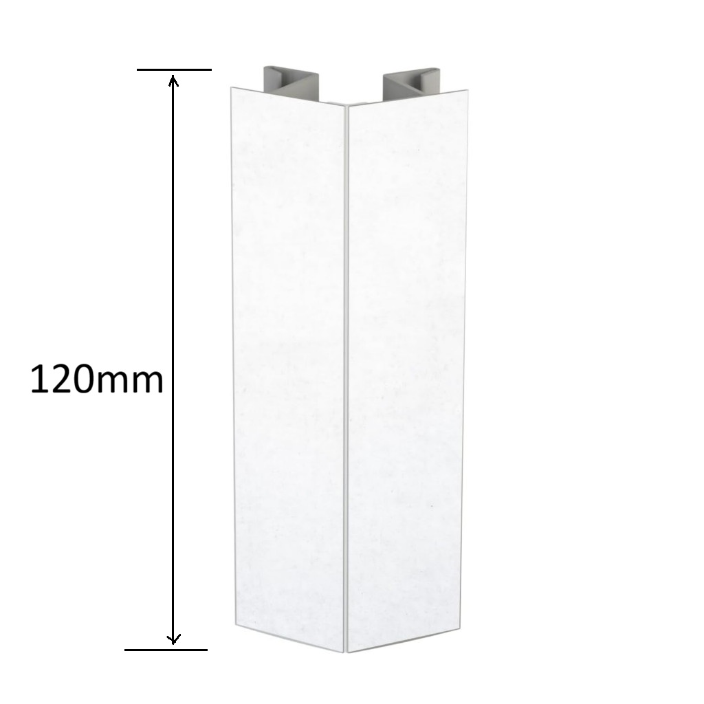 Komponenty - roh vonkajší uhlový biely  /120mm/