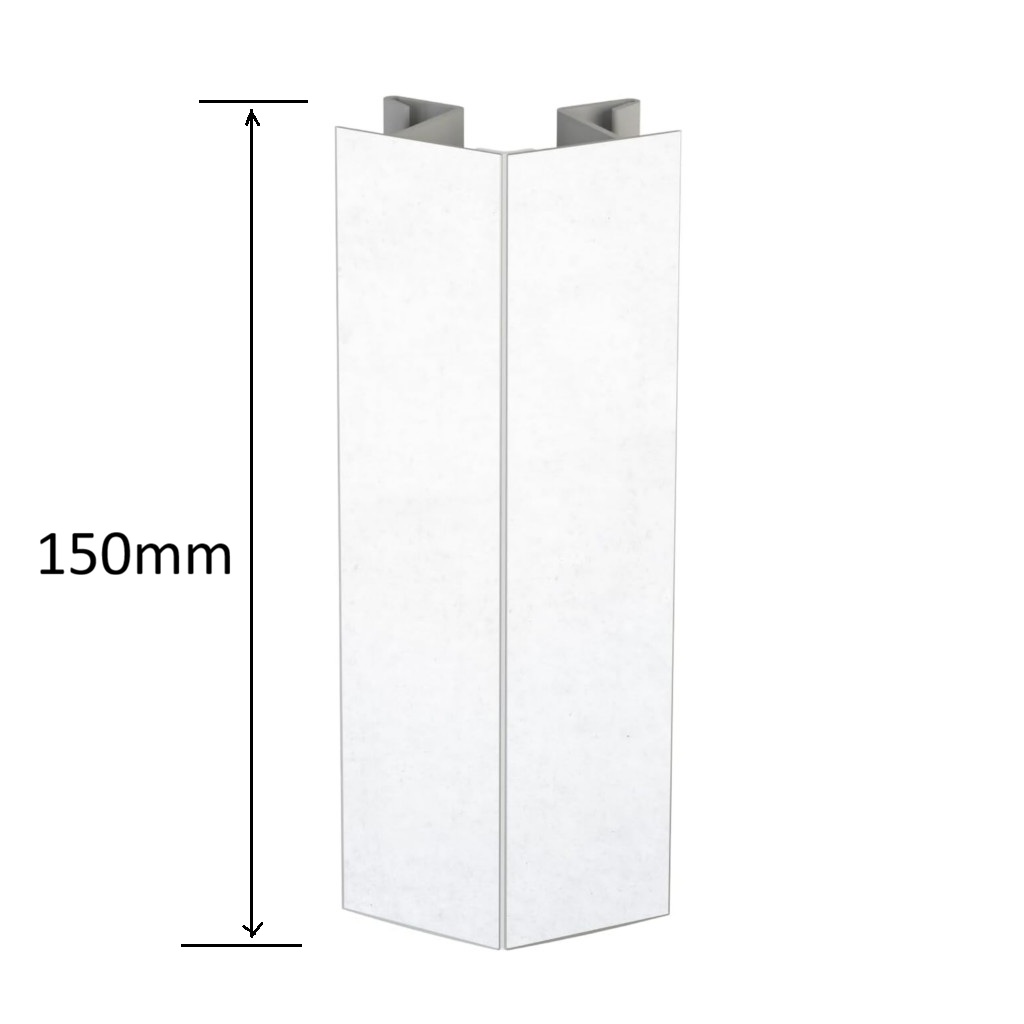 Komponenty - roh vonkajší uhlový biely  /150mm/