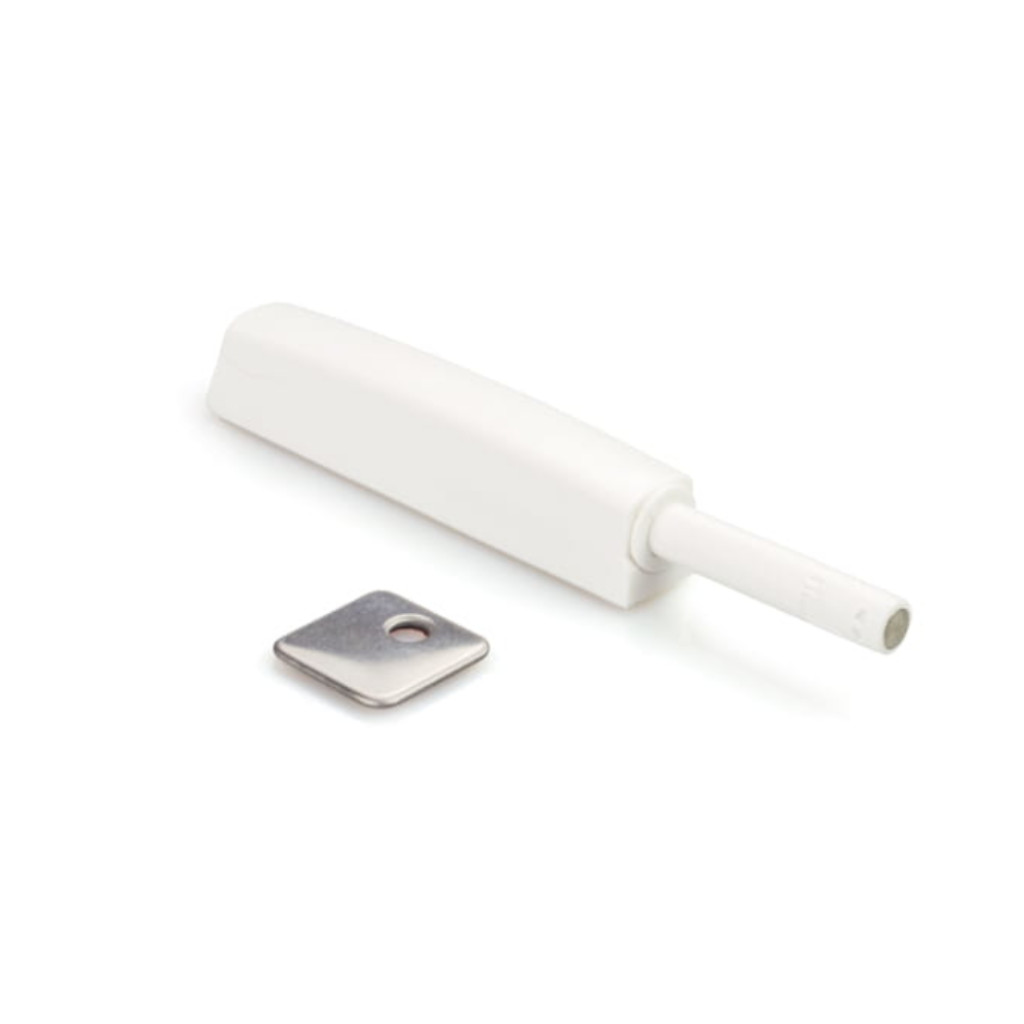 PUSH/OPEN dlhý s magnetkou biely