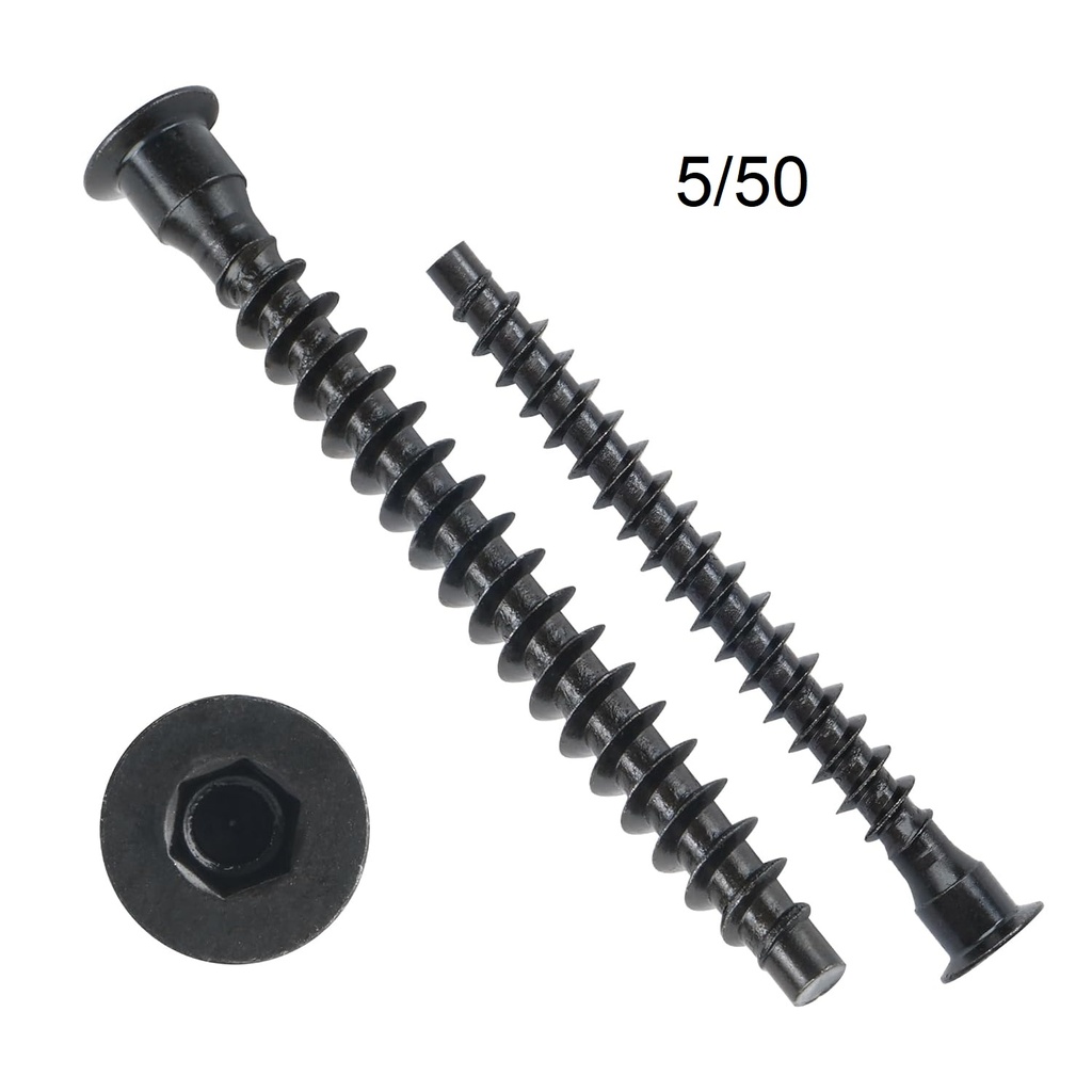 Konfirmát  5x50 /cena za 100 ks/ ČIERNE                   