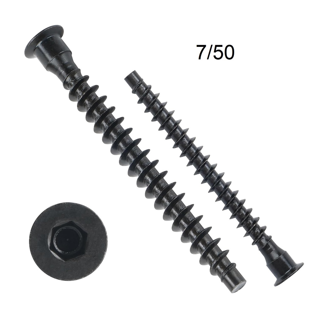 Konfirmát  7x50 /cena za 100ks/ ČIERNE                    