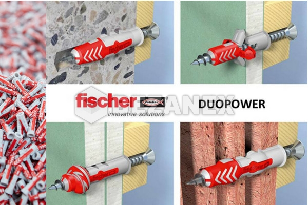 Fisher - Duopower hmoždinka 8x65 /cena za bal. 50 kusov / 
