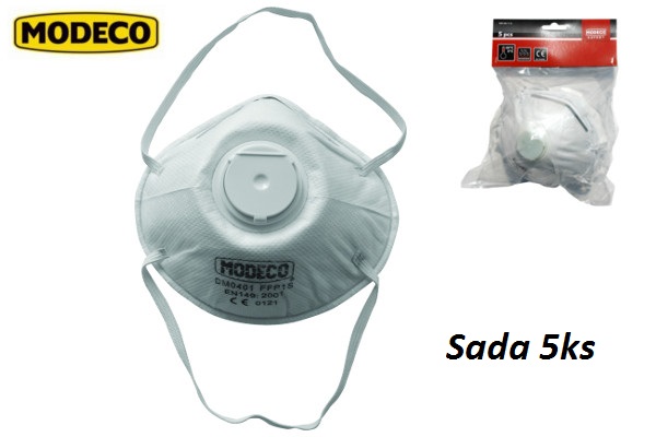 Ochranné pomôcky - respirator s ventilom /bal. 5ks/ , ks  