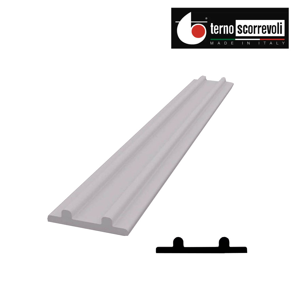 TERNO VERTINE na sklenené dvierka - AL dolná kolajnica 3m